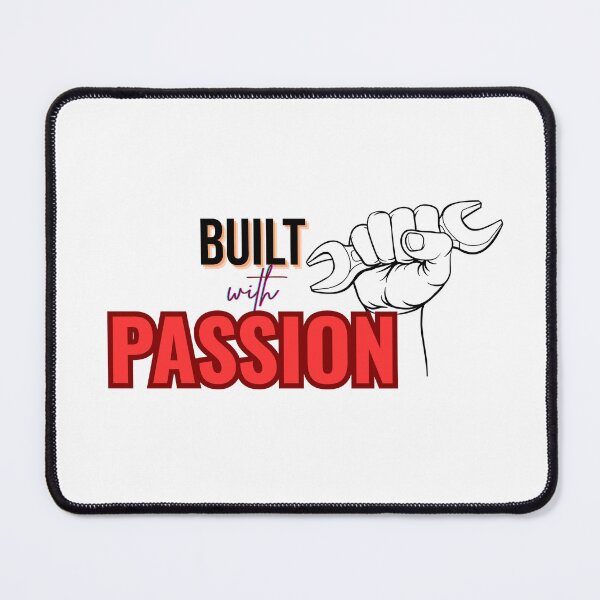 Item preview, Built with Passion – Inspirational Quote Design for Creators, Entrepreneurs & Dreamers | Motivational Art for Makers, Designers & Hustlers designed and sold by VibeCraftique.