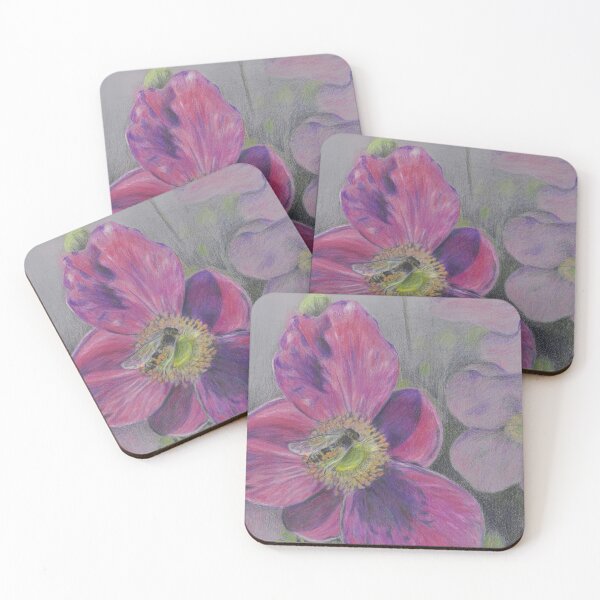 Item preview, Hoverfly and Pink Flowers designed and sold by The Painted Lotus.