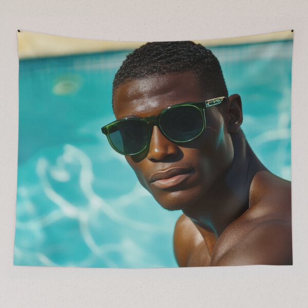 Item preview, Man by poolside wearing sunglasses designed and sold by anytka.