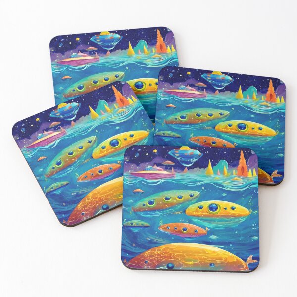 Item preview, Space Swimmers from Other Dimensions designed and sold by Zofia Sosnecka.
