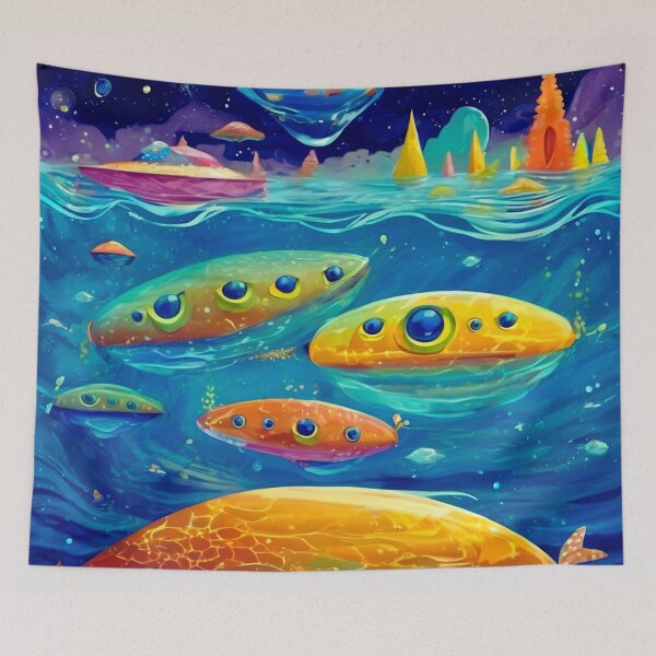 Item preview, Space Swimmers from Other Dimensions designed and sold by Zofia Sosnecka.