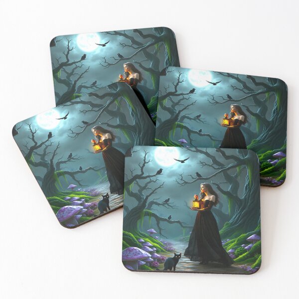 Item preview, Fantasy Forest Women with a Lantern designed and sold by Sharon Schwalbe.