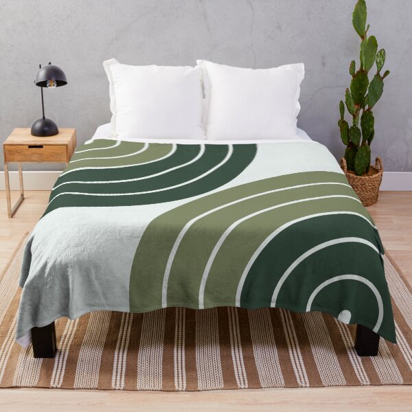 Item preview, Midcentury Modern Geometric Rainbow 4 in Sage Pine Green designed and sold by nineFlorals.