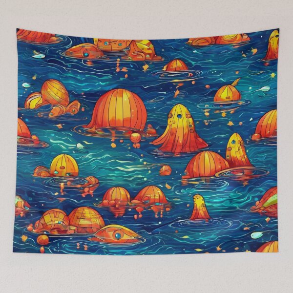 Item preview, Space Swimmers from Other Dimensions designed and sold by Zofia Sosnecka.