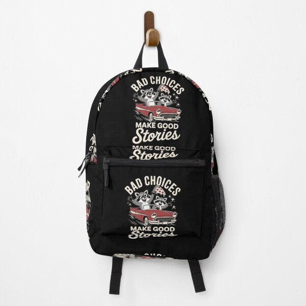 Item preview, Bad Choices Make Good Stories – Funny Raccoon Road Trip Design designed and sold by TipTop GFX.