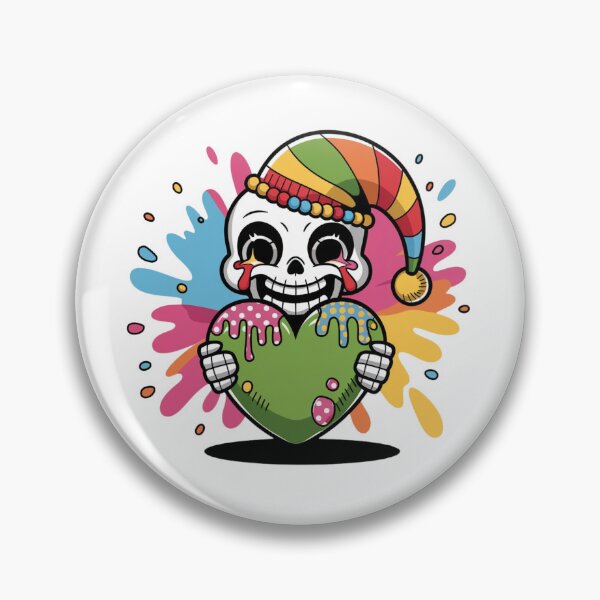 Item preview,  Clown Skull with a Droplet Heart designed and sold by WeranovDesign.