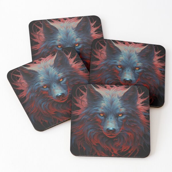 Item preview, Infernal Shadow Wolf with Fiery Gaze and Swirling Flames designed and sold by Daagath.