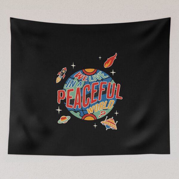 Item preview, Peaceful World Retro Space Question designed and sold by Oniyasha.