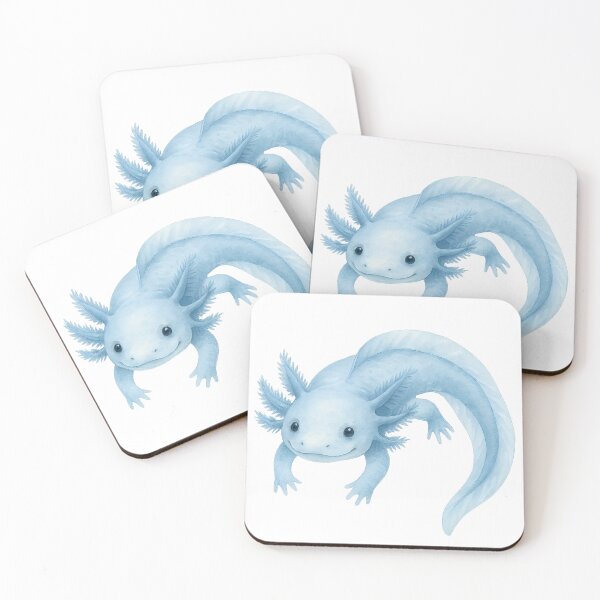 Item preview, Light Blue Axolotl Underwater View designed and sold by DariaOltes.