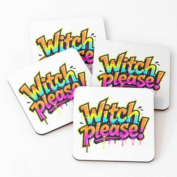 Item preview, Luminous “Witch Please” lettering in drip style designed and sold by ArtCreator2023.