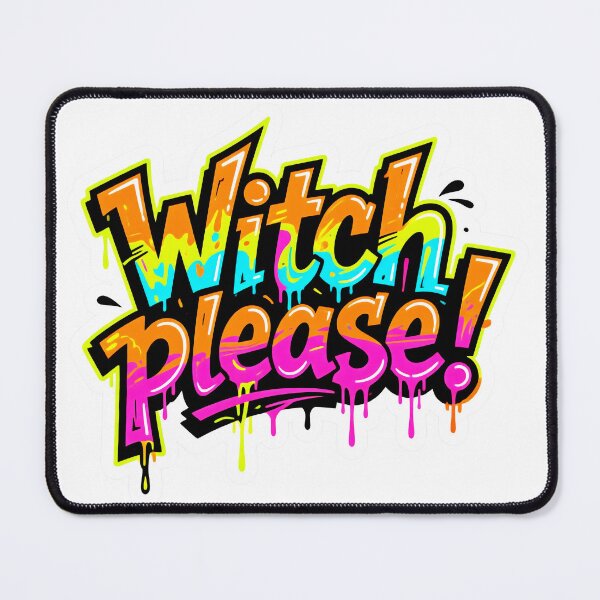 Item preview, Luminous “Witch Please” lettering in drip style designed and sold by ArtCreator2023.