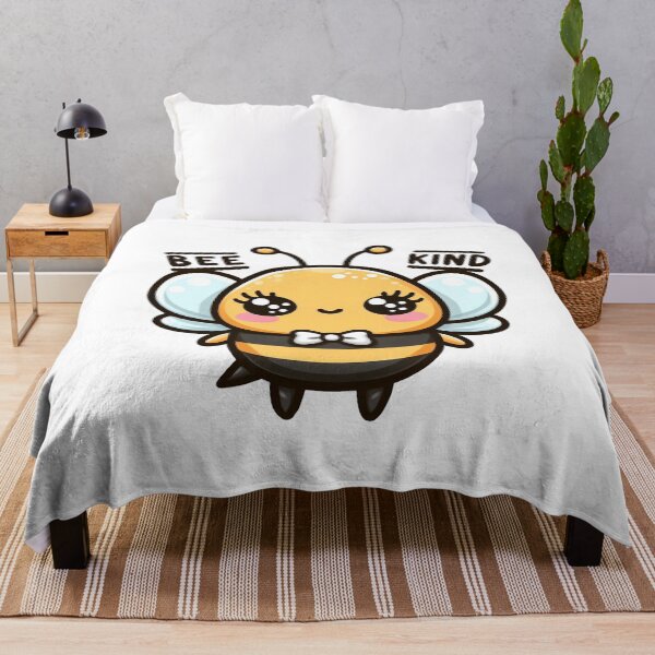 Item preview, Cute Kawaii Bee Kind – Adorable Smiling Bee with Bowtie Illustration designed and sold by SketchOnScreen.