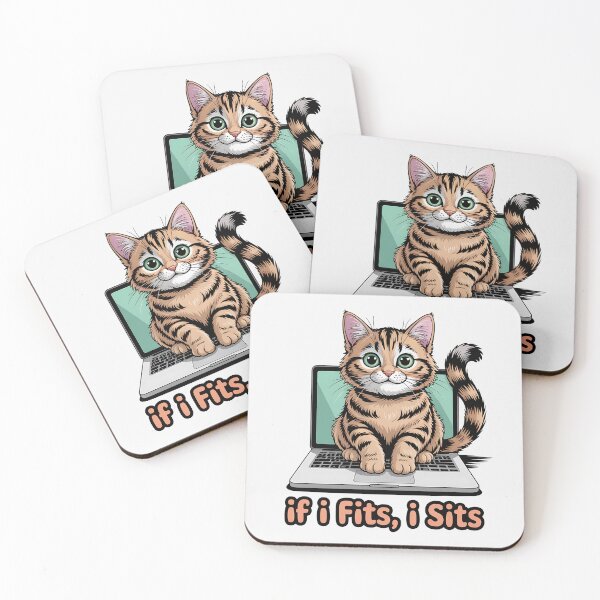 Item preview, If I Fits I Sits Funny Cat Meme Gift designed and sold by BlizzStyle.