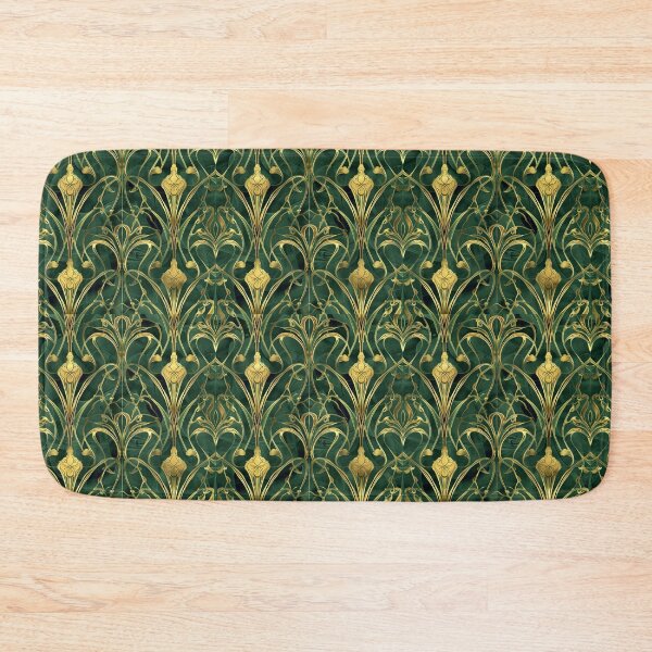 Item preview, Seemles patern of a gold and green jugendstil design N.r 1 designed and sold by Tirsot.
