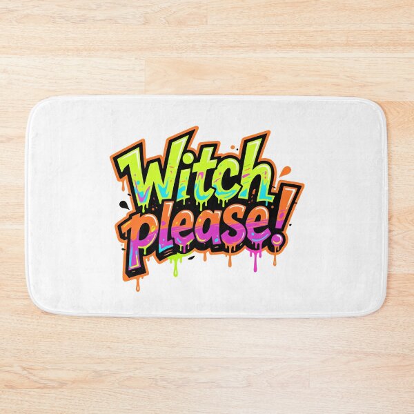 Item preview, Colorful “Witch Please” text with paint drops designed and sold by ArtCreator2023.