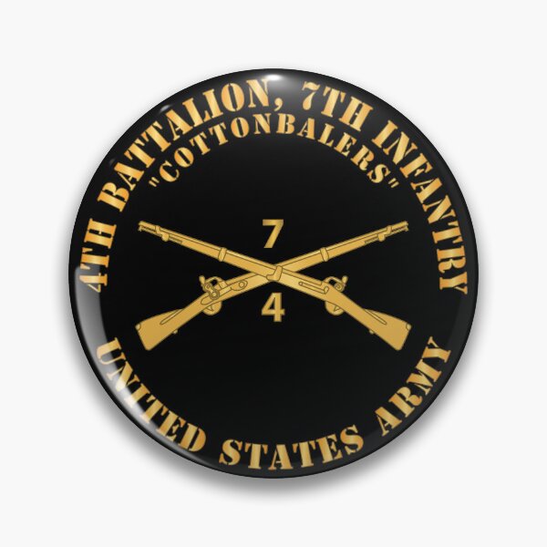 Item preview, Army - 4th Battalion, 7th Infantry Regiment Branch - Cottonbalers - US Army X 300 designed and sold by Military Insignia Products.
