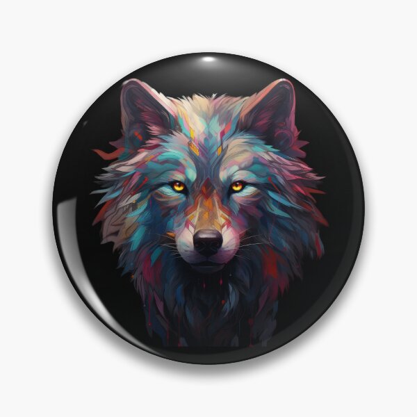 Item preview, Psychedelic Geometric Wolf Portrait designed and sold by Daagath.