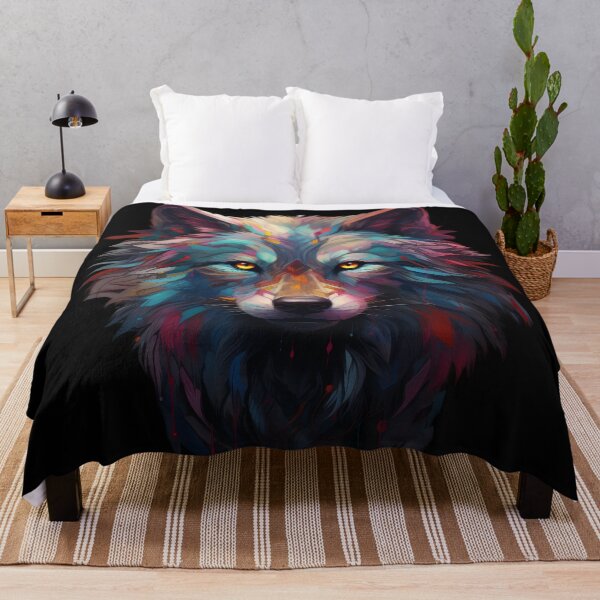 Item preview, Psychedelic Geometric Wolf Portrait designed and sold by Daagath.