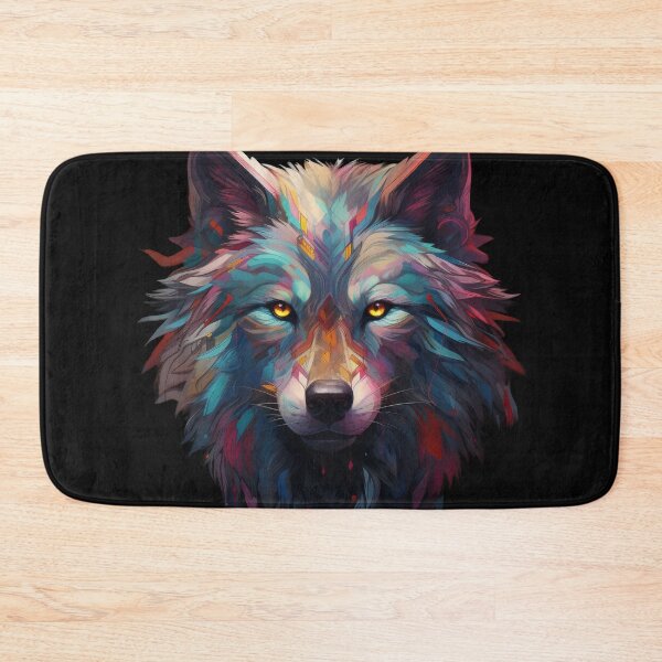 Item preview, Psychedelic Geometric Wolf Portrait designed and sold by Daagath.