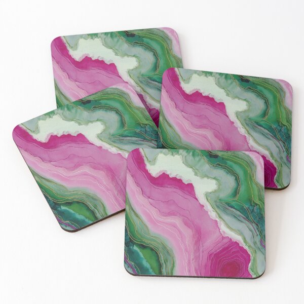 Item preview, Rose Malachite Geode Abstract Pink & Green Marble Texture designed and sold by ajo-rb.
