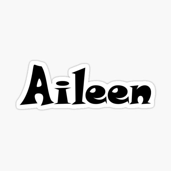 Aileen Name Design - Cute Font, Minimalist, with Black Lettering
