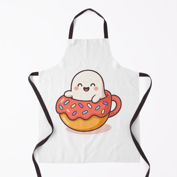 Item preview, Happy Ghost in Donut – Kawaii Halloween Sticker designed and sold by jutharat456.