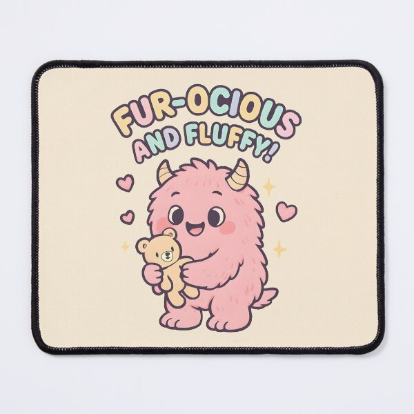 Item preview, Fur-ocious and Fluffy Cute Pink Monster Teddy Bear Kawaii Design designed and sold by Dantin.