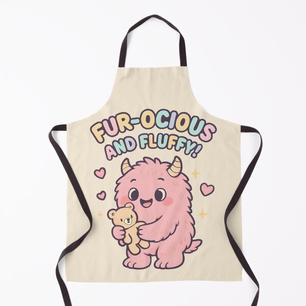 Item preview, Fur-ocious and Fluffy Cute Pink Monster Teddy Bear Kawaii Design designed and sold by Dantin.