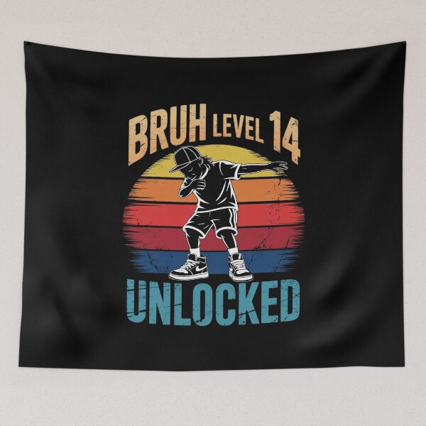 Item preview, 14 Years Old Birthday Dabbing Boy Bruh Level 14 Unlocked  designed and sold by BeetleMalon.