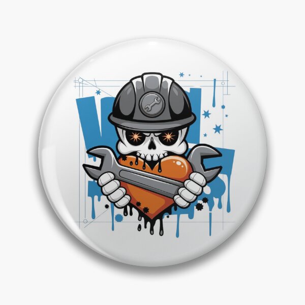 Item preview,  Mechanic Skull with Wrench Heart designed and sold by WeranovDesign.