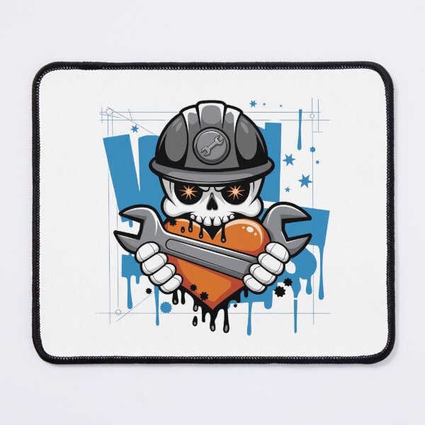 Item preview,  Mechanic Skull with Wrench Heart designed and sold by WeranovDesign.