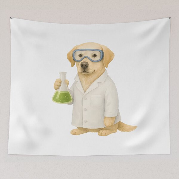 Item preview, Cute Science Dog in Lab Coat designed and sold by DariaOltes.