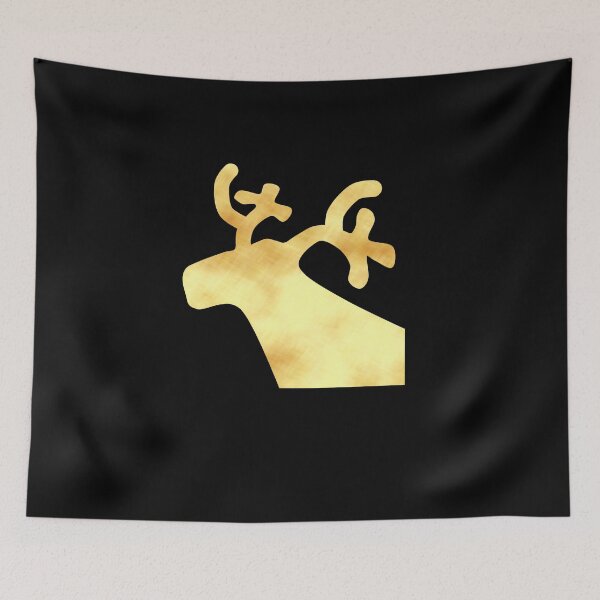 Item preview, Golden Reindeer on black - Calm, Sensory-Friendly designed and sold by CreaTwinkles.