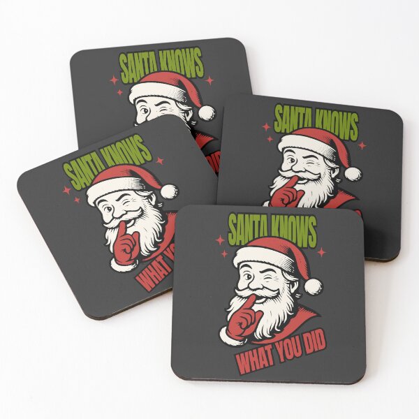 Item preview, Santa Knows What You Did – Sarcastic Holiday Humor designed and sold by Art Happens.