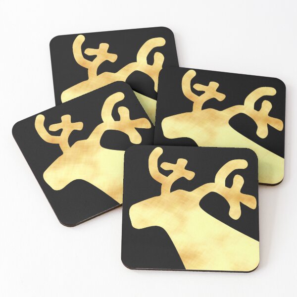 Item preview, Golden Reindeer on black - Calm, Sensory-Friendly designed and sold by CreaTwinkles.