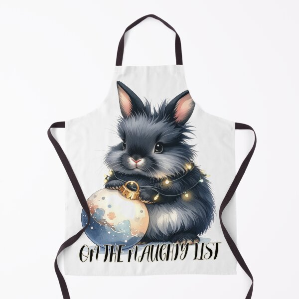Item preview, Black and grey lionhead rabbit wrapped with Christmas lights, Christmas tree ornament, naughty list designed and sold by LiskoDesign.