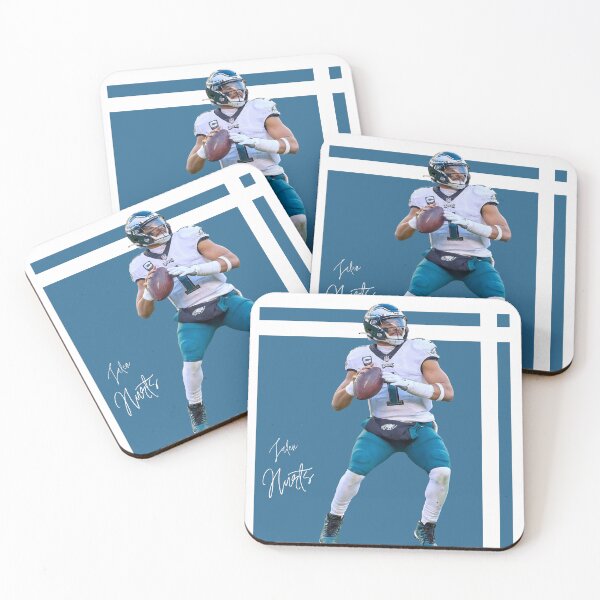 Item preview, Dynamic football quarterback digital poster in bold blue frame designed and sold by shopcanva.