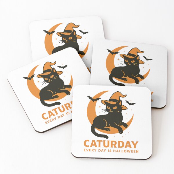 Item preview, Caturday – Every Day Is Halloween Black Cat Witch Design designed and sold by AddictiveDesign.