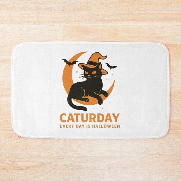 Item preview, Caturday – Every Day Is Halloween Black Cat Witch Design designed and sold by AddictiveDesign.