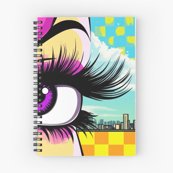 Item preview, Colorful eye art with city skyline designed and sold by anytka.