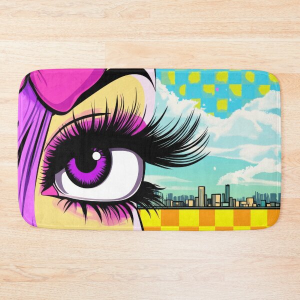 Item preview, Colorful eye art with city skyline designed and sold by anytka.