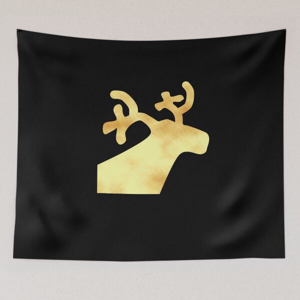 Item preview, Golden Reindeer on black - Calm, Sensory-Friendly designed and sold by CreaTwinkles.