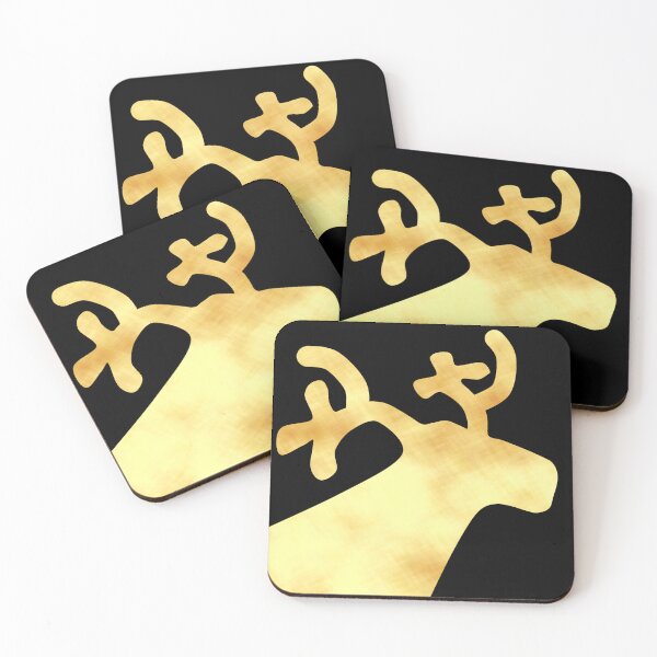 Item preview, Golden Reindeer on black - Calm, Sensory-Friendly designed and sold by CreaTwinkles.