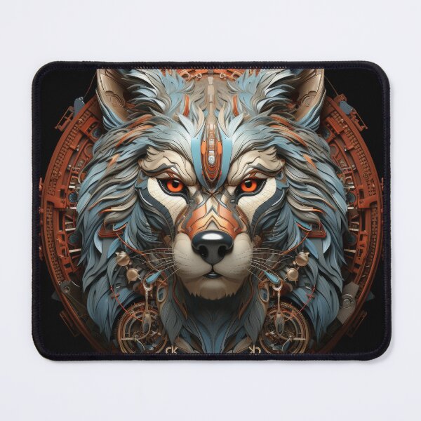 Item preview, Cyber Wolf Mecha Totem Design designed and sold by Daagath.