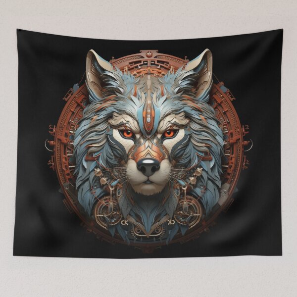 Item preview, Cyber Wolf Mecha Totem Design designed and sold by Daagath.