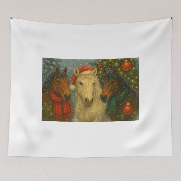 Item preview, Cavalos Natalinos na Neve designed and sold by Leonornature.