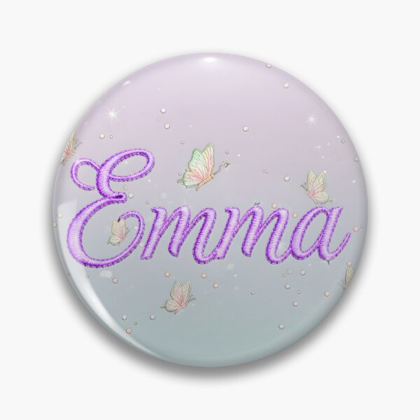 Item preview, Name Emma Embroidered Butterflies Purple Cursive Fairycore Ethereal designed and sold by JOSTH.