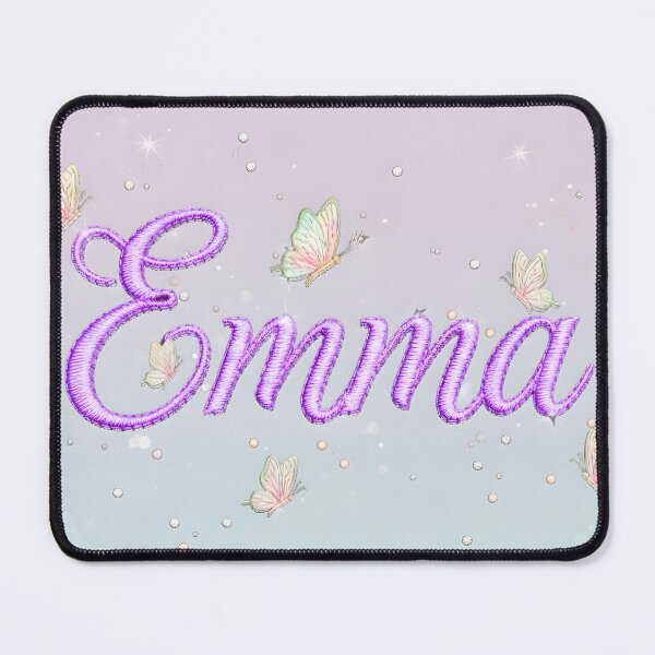 Item preview, Name Emma Embroidered Butterflies Purple Cursive Fairycore Ethereal designed and sold by JOSTH.