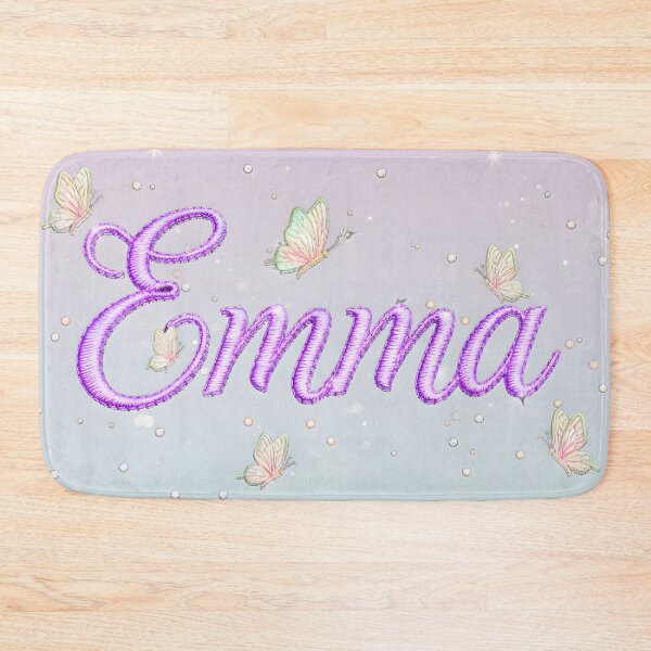 Item preview, Name Emma Embroidered Butterflies Purple Cursive Fairycore Ethereal designed and sold by JOSTH.