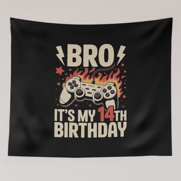 Item preview, Bro It's My 14th Birthday Boy 14 Year Old Gamer Bday  designed and sold by BeetleMalon.